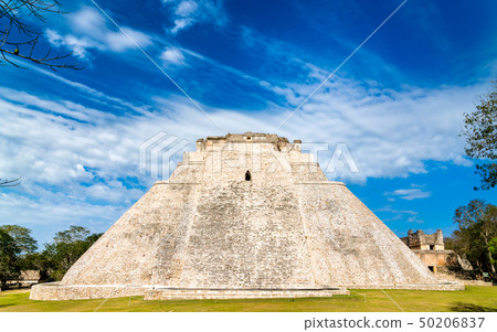 Pyramid of the Magician at Uxmal in Mexico 50206837