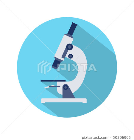 Vector flat design of microscope icon Vector flat design of microscope icon 50206905