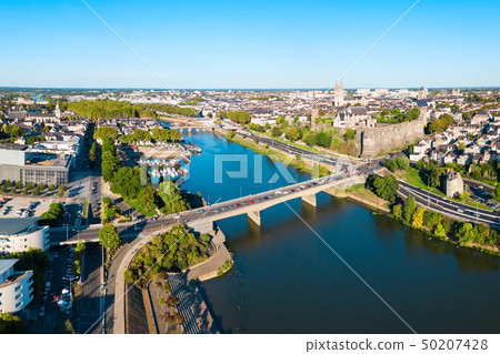 Angers aerial panoramic view, France 50207428