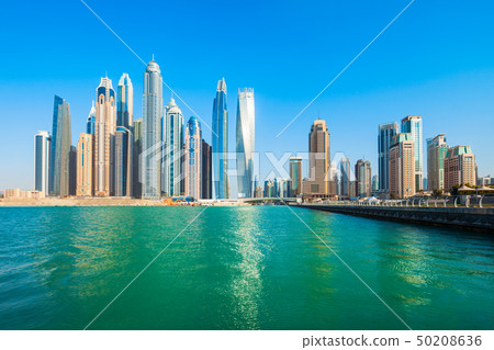 Dubai Marina district in Dubai, UAE 50208636