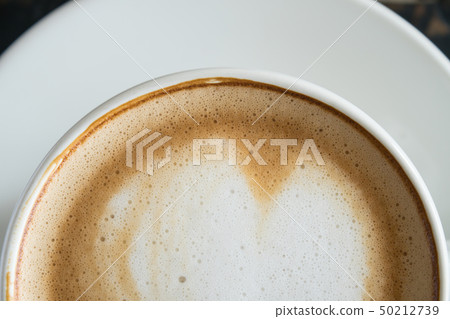 Flatlay Half Bottom Close Up Heart Shape Froth 50212739