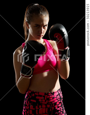 Young teenager girl the kickboxer 50213915