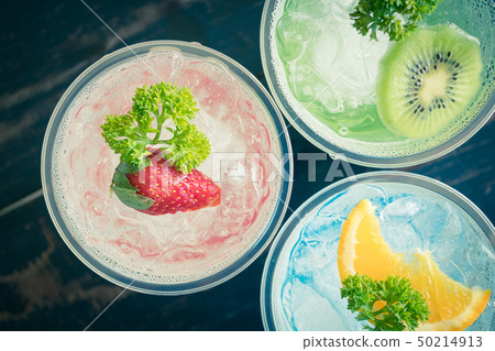 Red Green Blue Italian Soda Beverage Strawberry Red Green Blue Italian Soda Beverage Strawberry 50214913