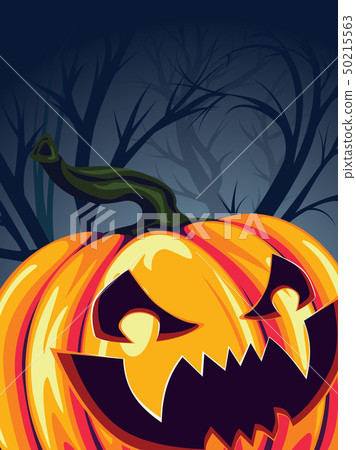 Halloween Pumpkin in the Forest 50215563