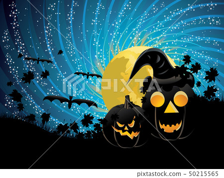 Halloween party background with pumpkins Halloween party background with pumpkins 50215565