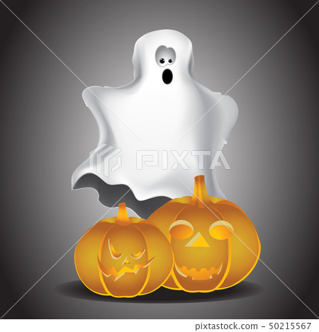 Ghost and pumpkins 50215567