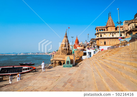 Varanasi Ghats in north India 50216416