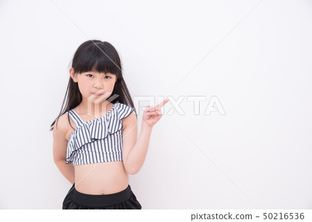 Primary school girl wearing swimsuit Primary school girl wearing swimsuit 50216536