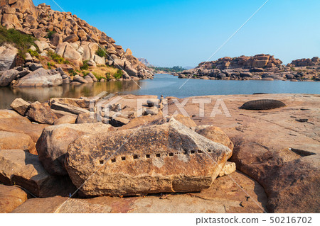 Mountain with boulders in Hampi Mountain with boulders in Hampi 50216702