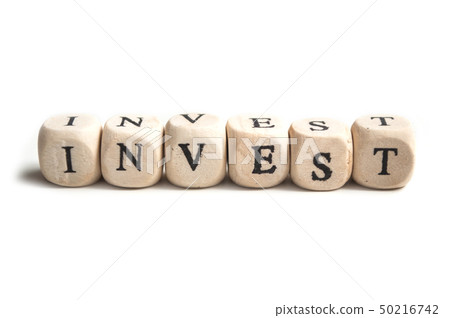 concept word on wooden cube  - Invest 50216742