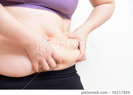 A woman who eats the belly of the stomach 50217889