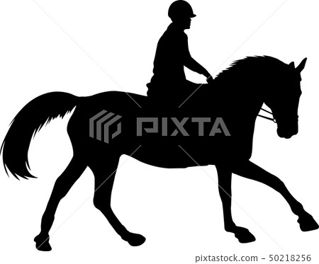horse riding silhouette horse riding silhouette 50218256