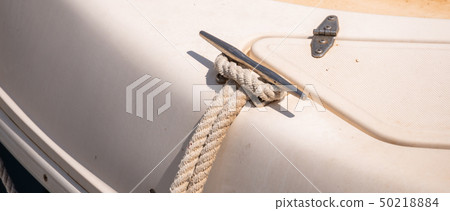 dock cleat on the side of a boat dock cleat on the side of a boat 50218884