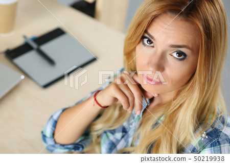 Female designer in office Female designer in office 50219938