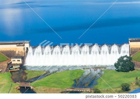 Flying Photo Dam Wall Water Flowing 50220383