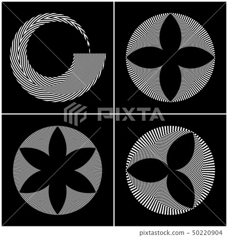 Design elements set. Abstract circle striped Design elements set. Abstract circle striped 50220904