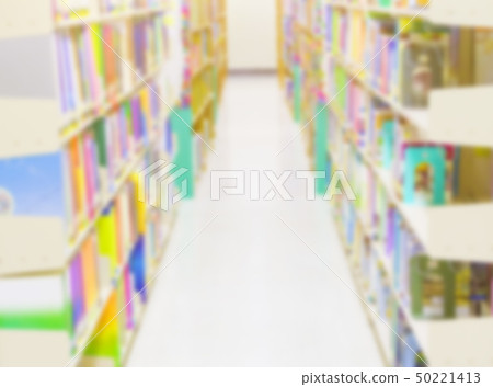blurry library bookshelves background. in school blurry library bookshelves background. in school 50221413