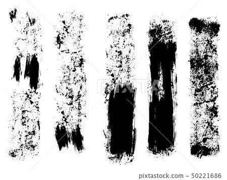 Painted grunge stripes set. Black labels, background, paint texture. Brush strokes vector. Handmade Painted grunge stripes set. Black labels, background, paint texture. Brush strokes vector. Handmade 50221686