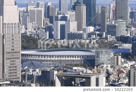 日本的東京都市風景我想看到新的國家體育場等。 50222103