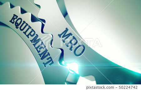 MRO Equipment - Mechanism of Shiny Metal Cogwheels . 3D . 50224742