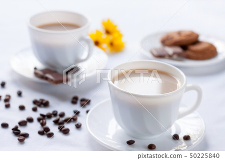 Breakfast. Coffee, oatmeal cookies and chocolate. Breakfast. Coffee, oatmeal cookies and chocolate. 50225840