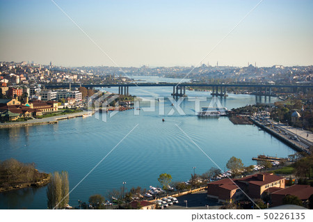 Eyup bridge in Golden horn on display, Istanbul, Eyup bridge in Golden horn on display, Istanbul, 50226135