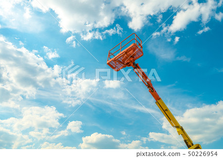 Boom with lift bucket of heavy machinery Boom with lift bucket of heavy machinery 50226954