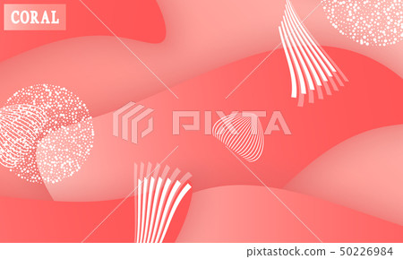 Coral color abstract background. Vector. 50226984