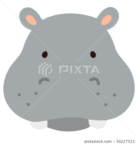 河馬手繪插畫無輪廓 50227523