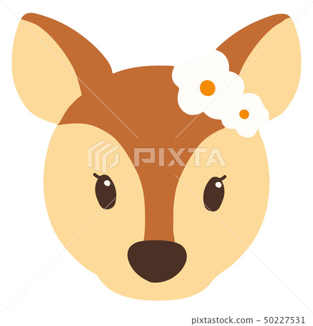Hand-drawn illustration of a fawn No outline 50227531