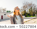 young woman in  city 50227804