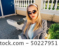 young woman in city 50227951