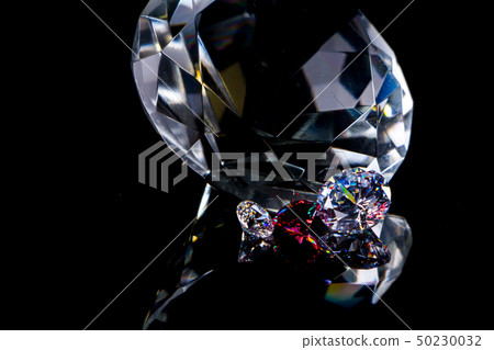 Huge diamond and several chic crystals on a deep 50230032