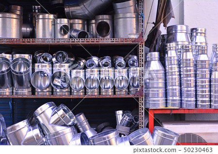 Duct piping materials, which are galvanized steel plates widely used for construction and building materials 50230463
