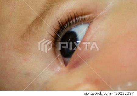 Close up macro shot of six months old babys eye Close up macro shot of six months old babys eye 50232287