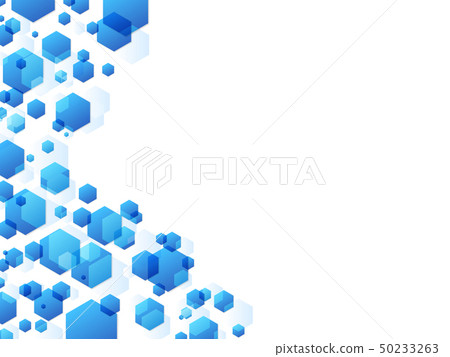 六角形背景藍色 50233263