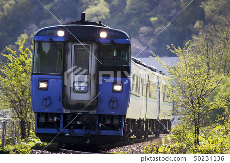 Limited express Okhotsk leaving Abashiri Station 50234136