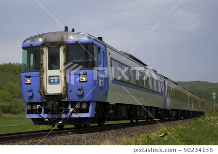 Limited express Okhotsk running in the plains 50234138