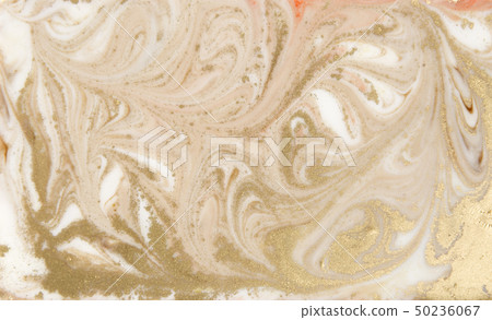 Beige marbling pattern. Golden marble liquid texture. 50236067