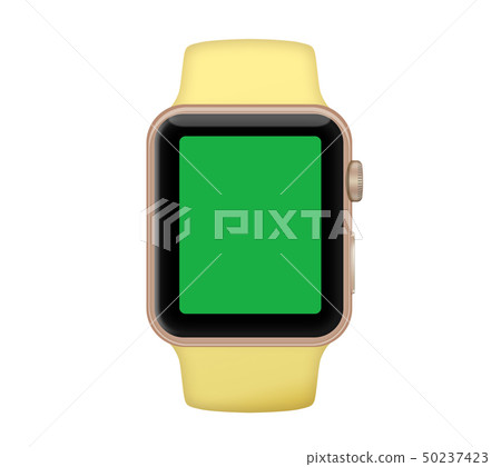 Gold aluminum case smart watch and pollen yellow 50237423