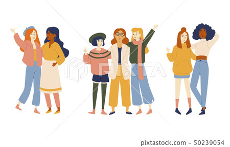 Groups of female friends, Portrait of young women 50239054
