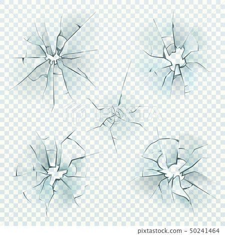 Broken glass. Realistic cracked crushed deforming mirrors crash ice, shattered screen window, bullet Broken glass. Realistic cracked crushed deforming mirrors crash ice, shattered screen window, bullet 50241464