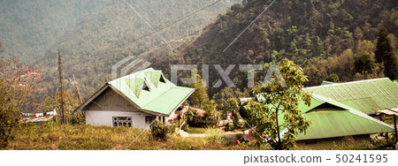 Panoramic Roof tops of a small town hill Panoramic Roof tops of a small town hill 50241595