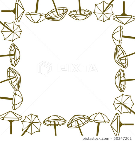beach umbrella Frame Empty Template Vector 50247201