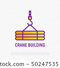 Crane thin line icon. Modern vector illustration 50247535