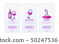 Wine thin line icons set 50247536