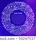 Election and voting concept in circle 50247537