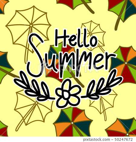Summer Frame Text Template Vector Background 50247672