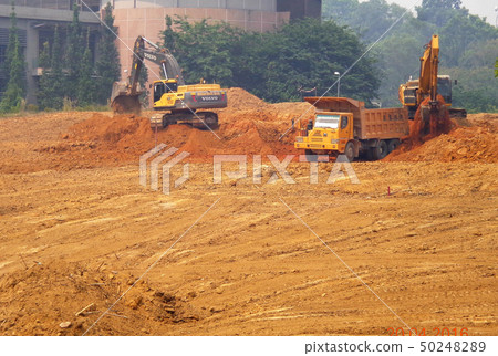 Preparation work of construction sites platform 50248289
