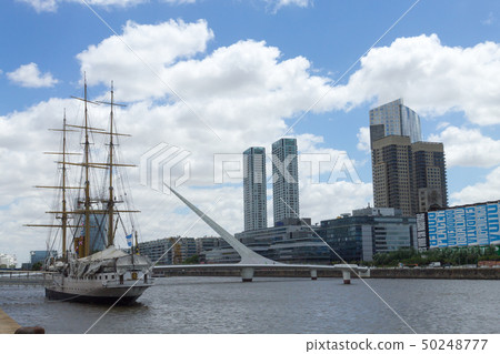 Modern bridge from Puerto Madero, Buenos Aires, 50248777